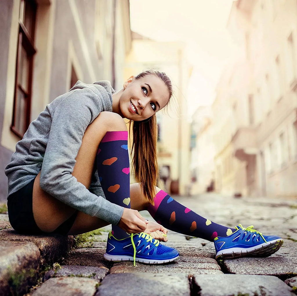 Compression Socks (8 Pairs) | All-Day Support for Nurses, Travel, Running & Recovery
