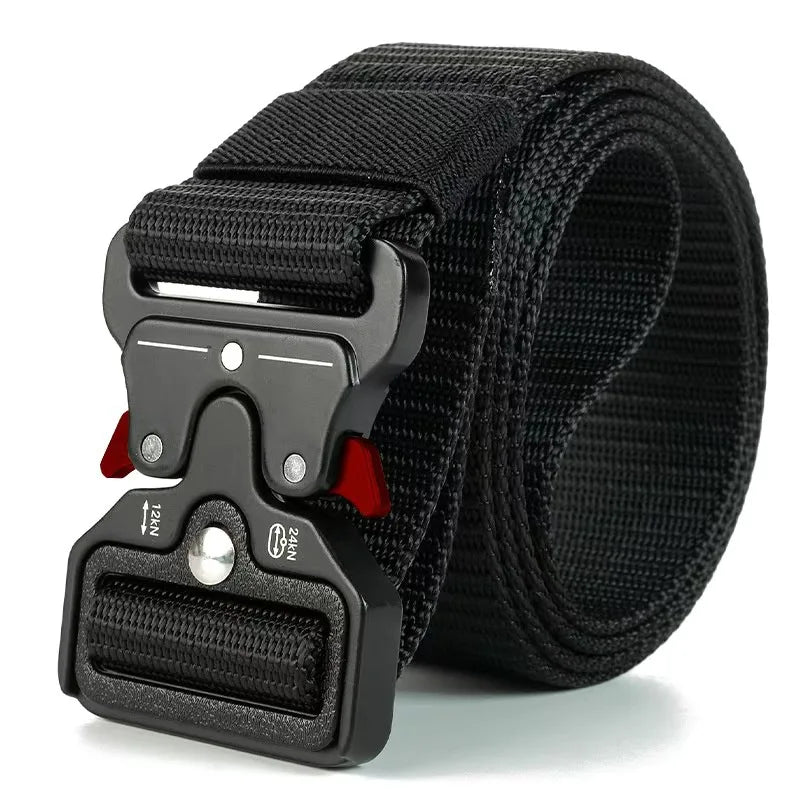 Men's Tactical Quick-Release Belt with Keychain Carabiner