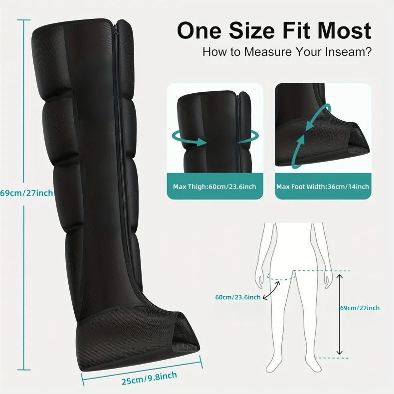 Air Compression Leg & Foot Massager Boots with Remote Control