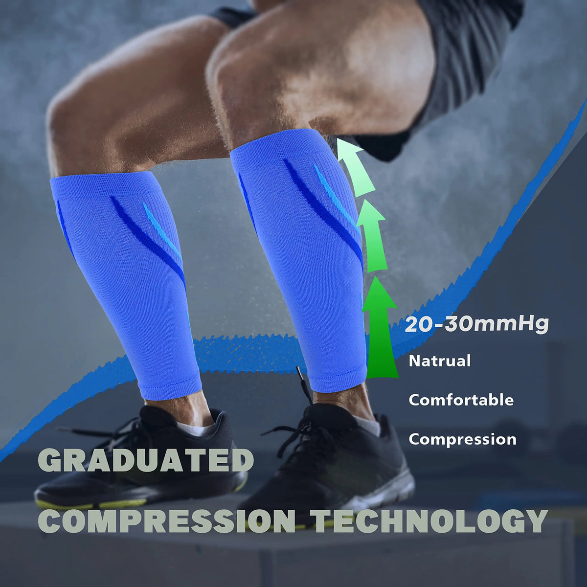20-30 mmHg Calf Compression Sleeves for Running & Recovery