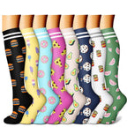 Compression Socks (8 Pairs) | All-Day Support for Nurses, Travel, Running & Recovery