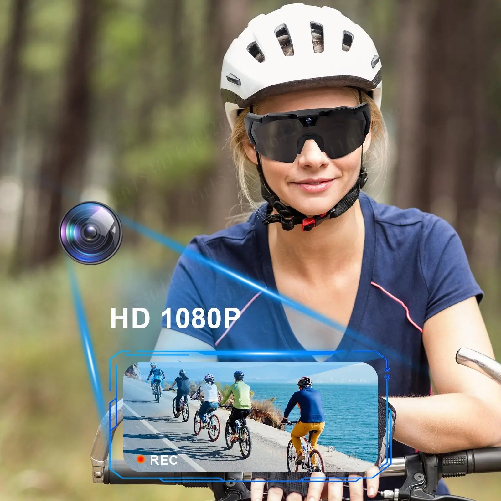 Gaia Vision X – POV Camera Glasses 1080P for Sports & Outdoor