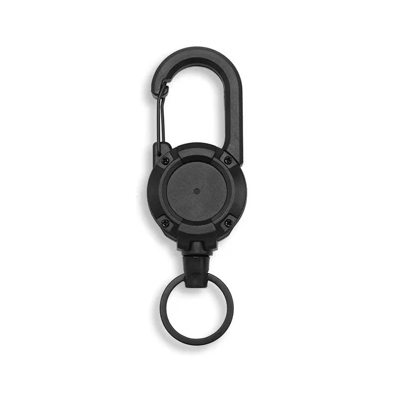 Retractable Carabiner Clip with Steel Cable