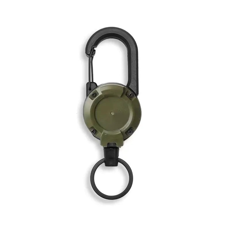 Retractable Carabiner Clip with Steel Cable