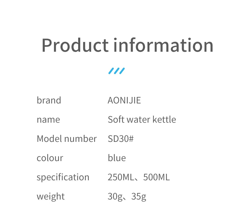 Soft Flash - AONIJIE FlexBottle SD30 - 250ml/500ml