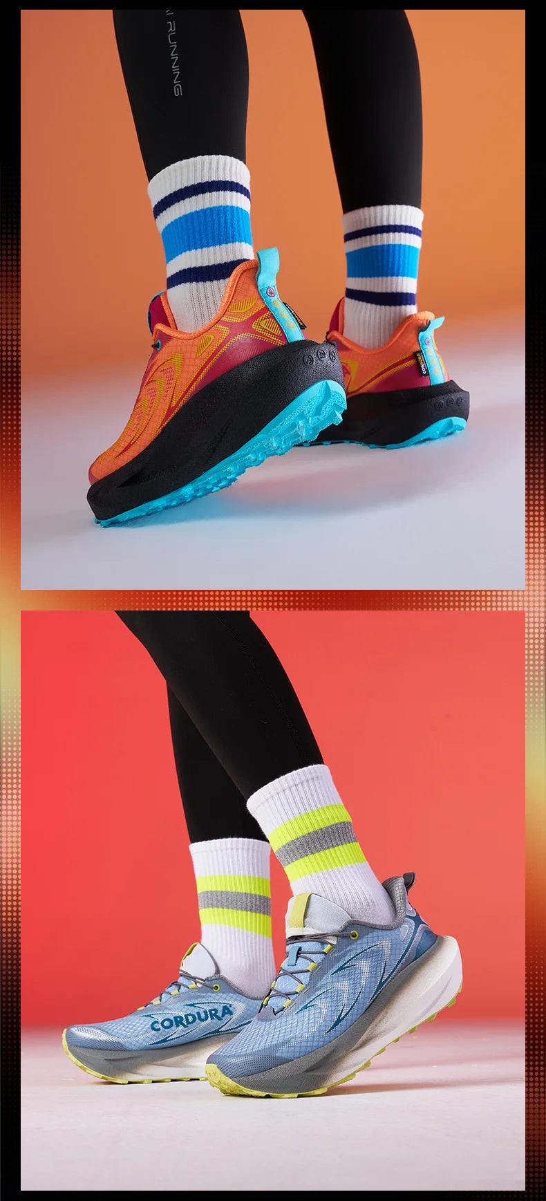 BMAI Trail Running Shoes – Lightweight Breathable - Blue-White