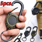Retractable Carabiner Clip with Steel Cable