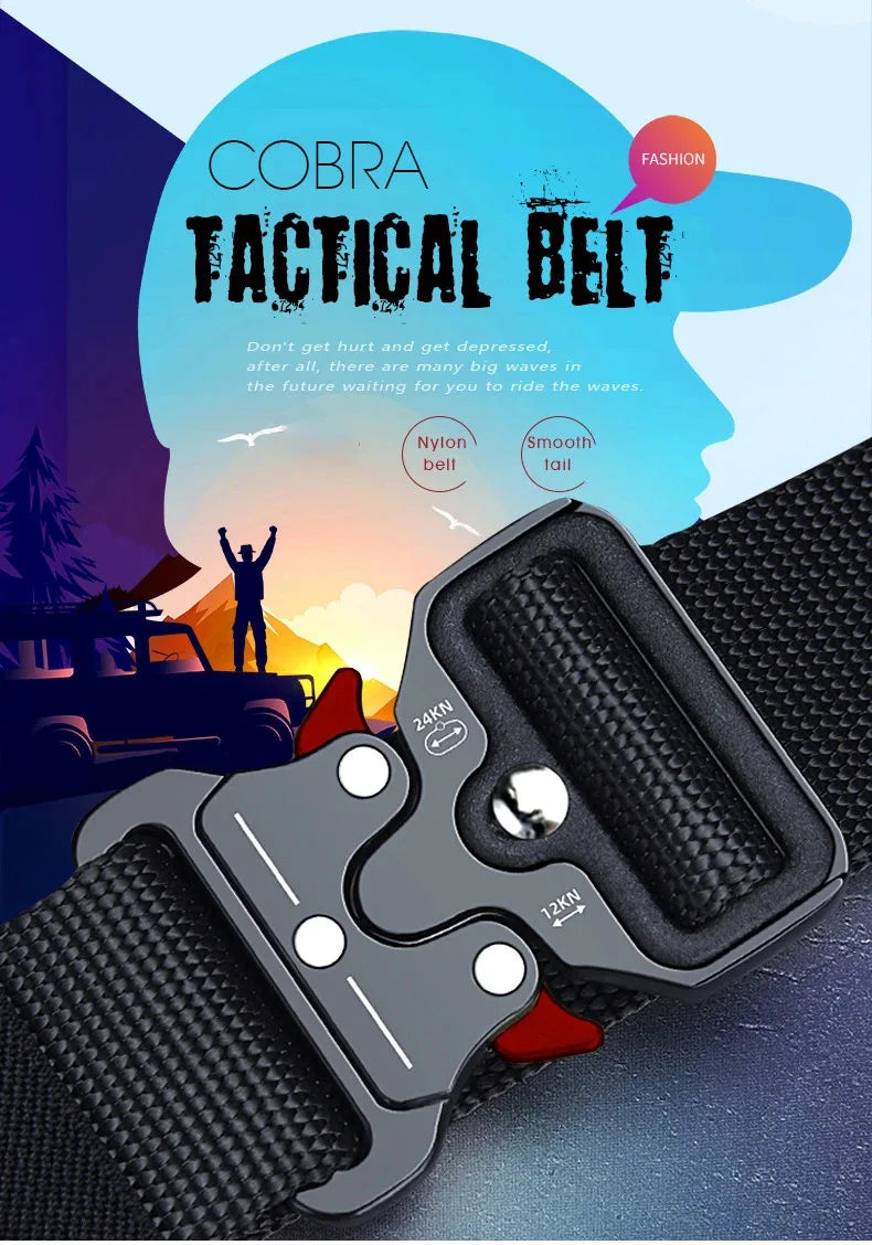 Tactical Quick Release Belt for Hiking, Camping & Work