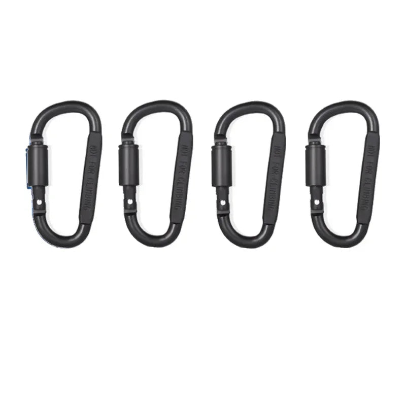 Tactical Carabiner Clips (4/6/12 Pack) – Outdoor Keychain & Gear Hooks