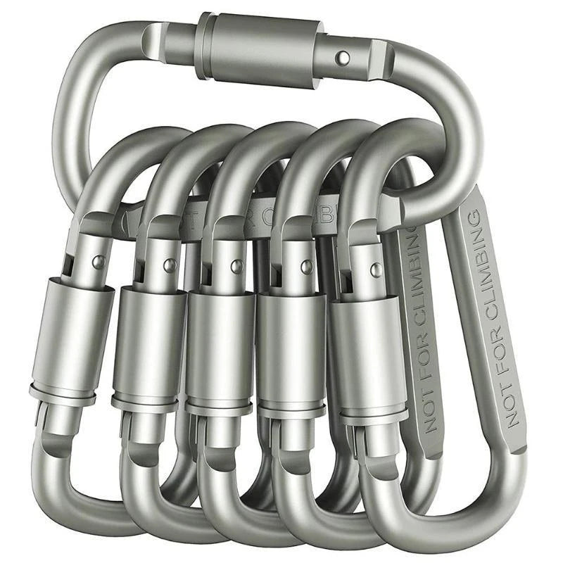 Tactical Carabiner Clips (4/6/12 Pack) – Outdoor Keychain & Gear Hooks