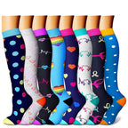 Compression Socks (8 Pairs) | All-Day Support for Nurses, Travel, Running & Recovery