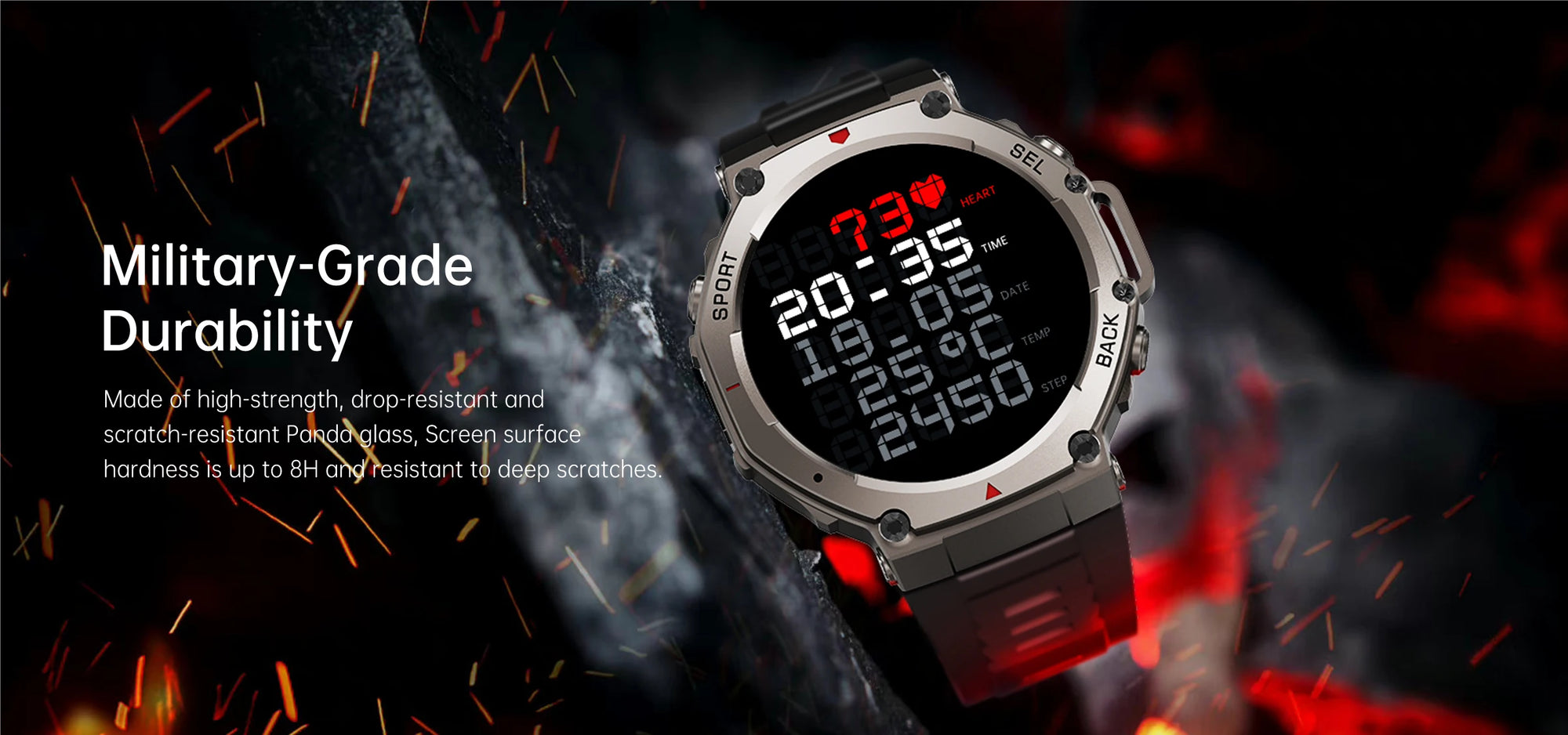 Dale T-Rex Ultra DM58 – SmartWatch Militar con GPS Dual, Brújula y Seguimiento de Rutas - Negro