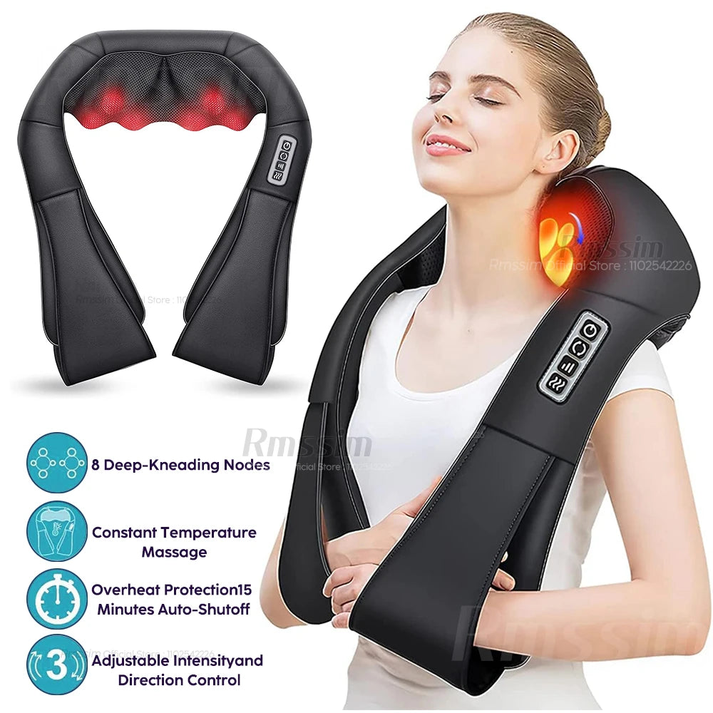 Almohada Masajeadora Eléctrica Shiatsu 3D con Calor