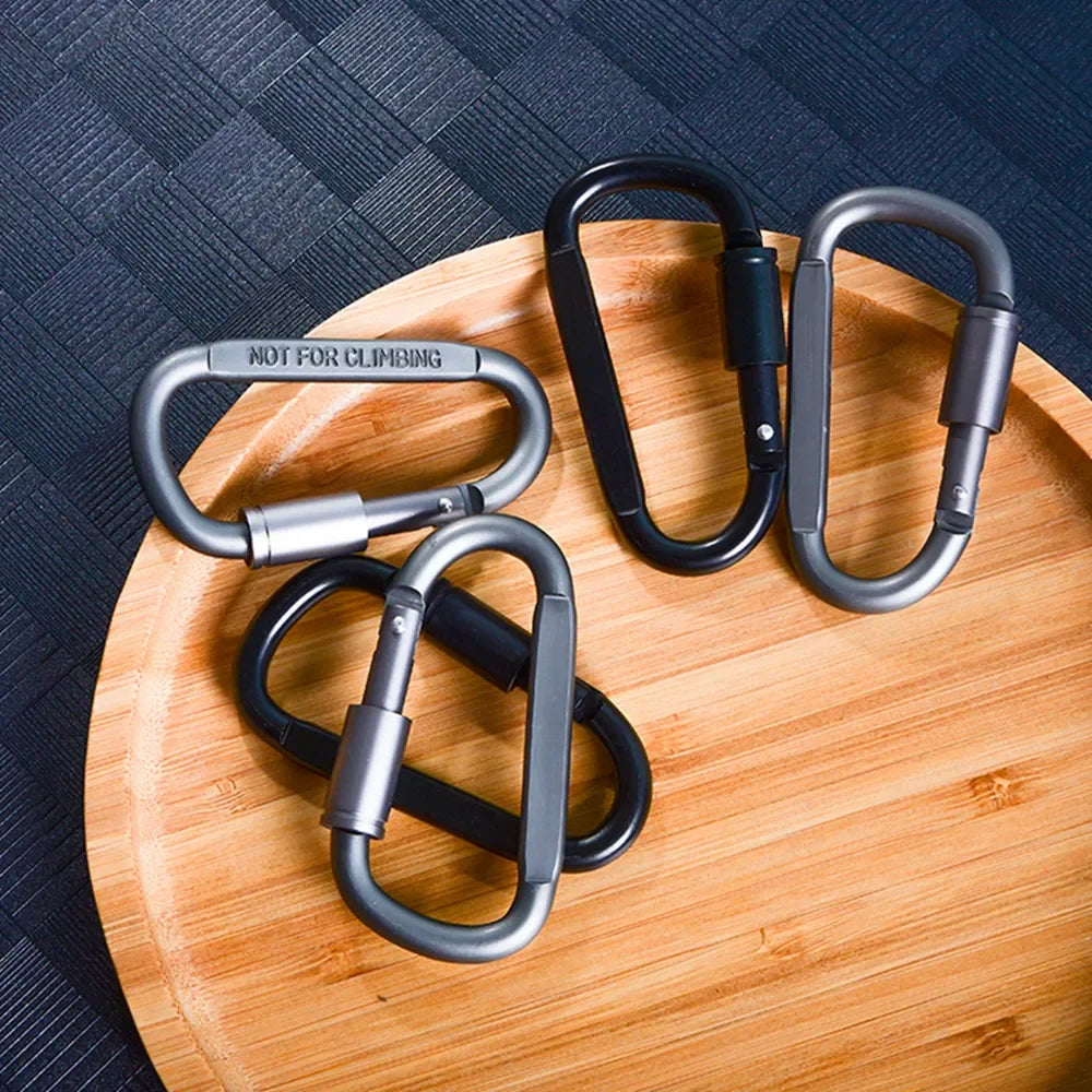 Tactical Carabiner Clips (4/6/12 Pack) – Outdoor Keychain & Gear Hooks