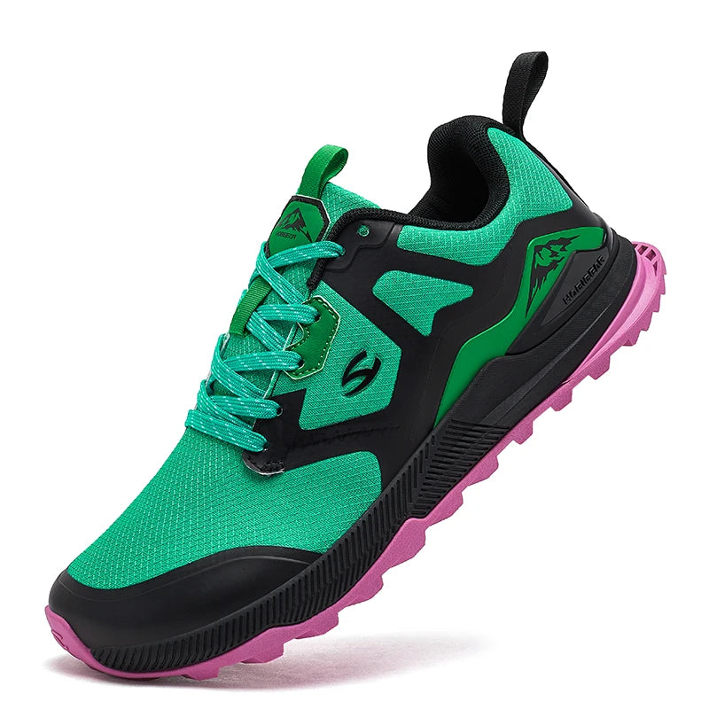 Unisex TrailFlex Hiking Sneakers – Lightweight Outdoor Shoes - Green