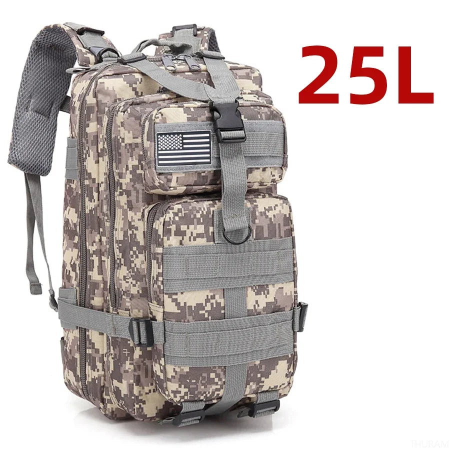 50L Waterproof Tactical Backpack for Hiking & Camping