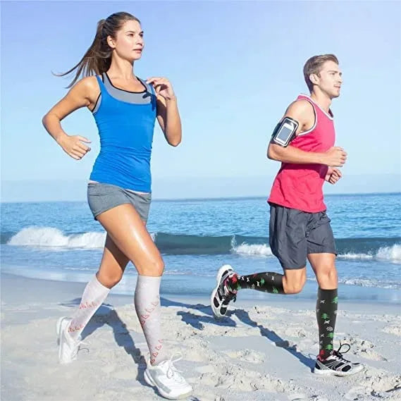 Compression Socks (8 Pairs) | All-Day Support for Nurses, Travel, Running & Recovery