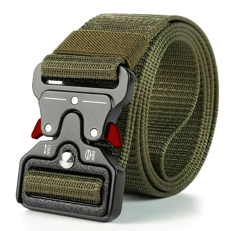 Men's Tactical Quick-Release Belt with Keychain Carabiner