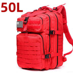 50L Waterproof Tactical Backpack for Hiking & Camping