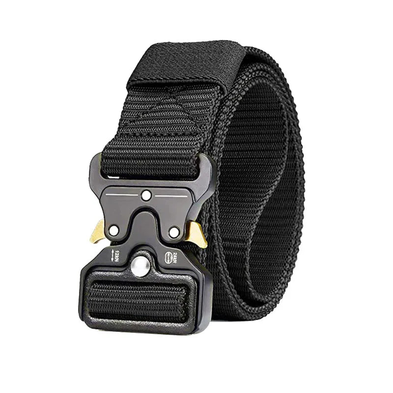 Men's Tactical Quick-Release Belt with Keychain Carabiner