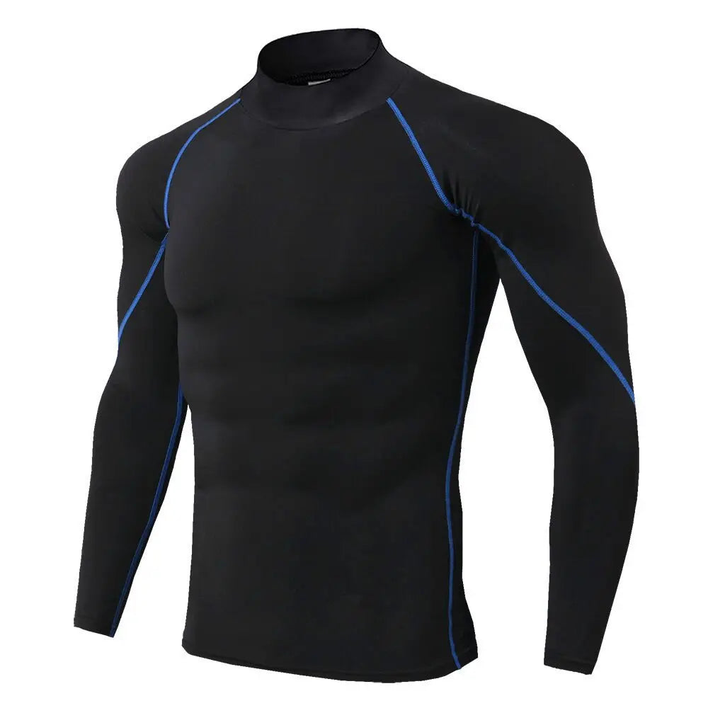 Men's Long Sleeve Compression Shirt – Quick-Dry Athletic Gym & Running Top