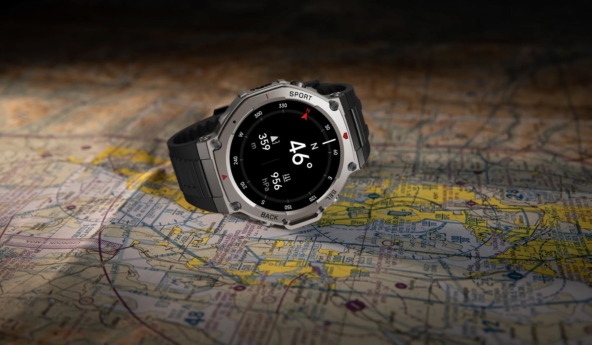 Dale T-Rex Ultra DM58 – SmartWatch Militar con GPS Dual, Brújula y Seguimiento de Rutas - Negro