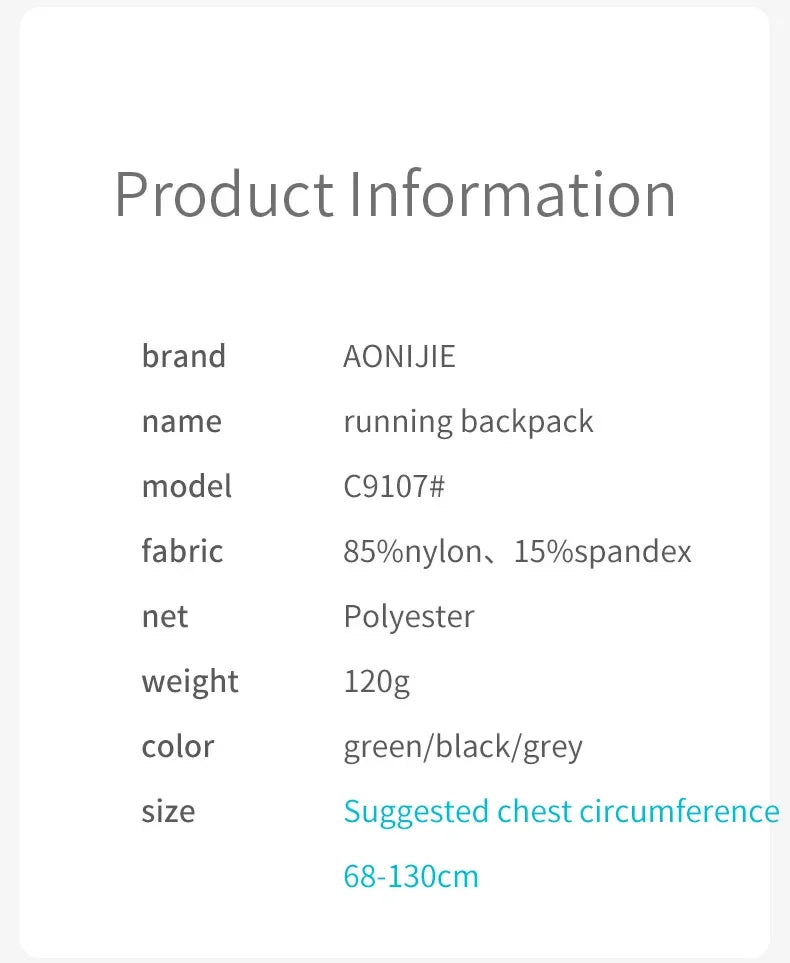 Running Vest - AONIJIE UltraFit Pro C9107