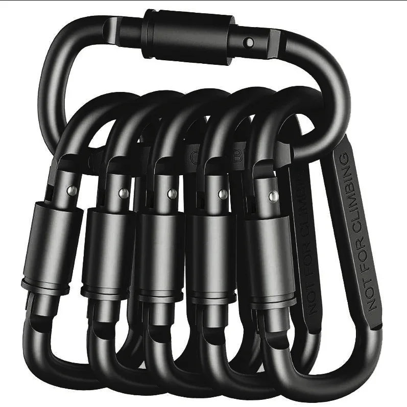 Tactical Carabiner Clips (4/6/12 Pack) – Outdoor Keychain & Gear Hooks