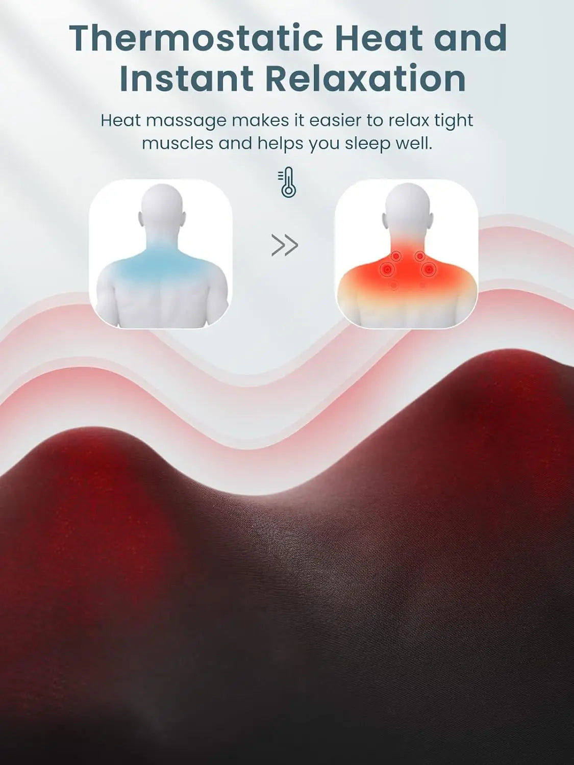 3D Shiatsu Electric Massage Pillow with Heat