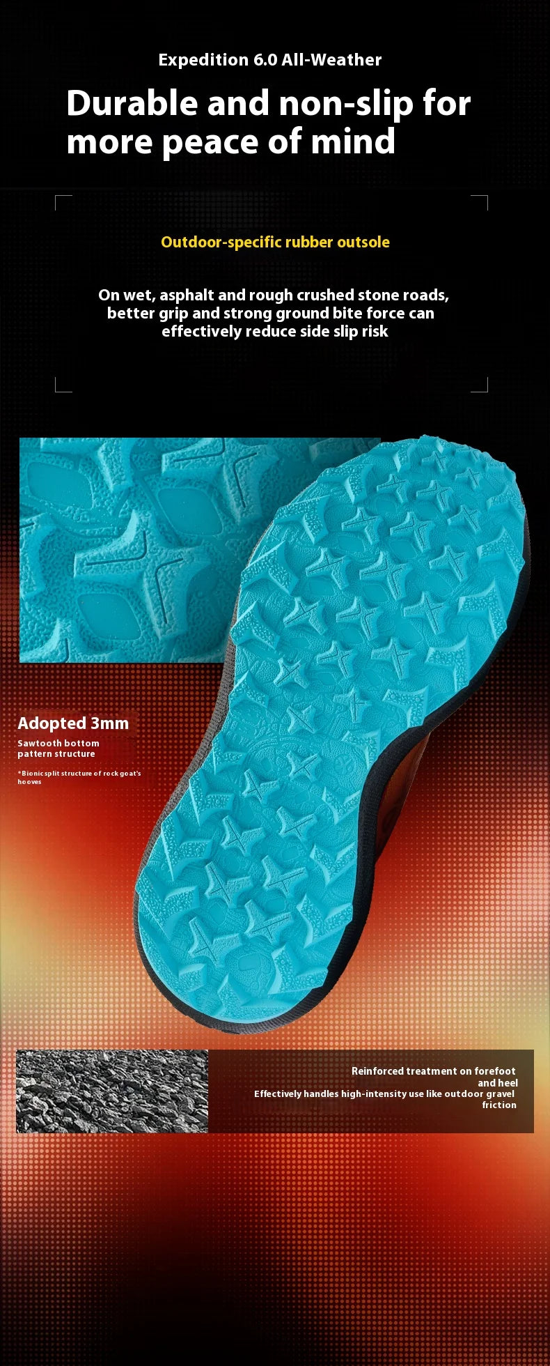 BMAI Trail Running Shoes – Lightweight Breathable -Orange