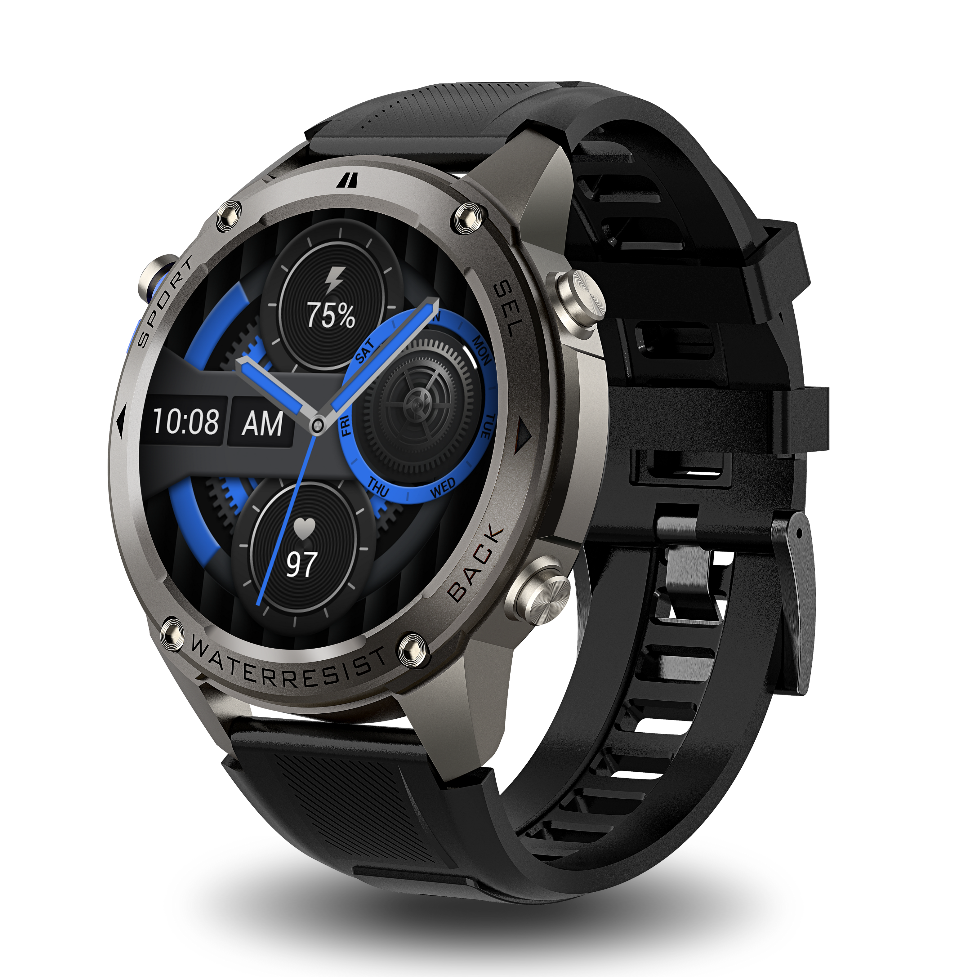 Gaia56 Pro GPS Smartwatch - Silver