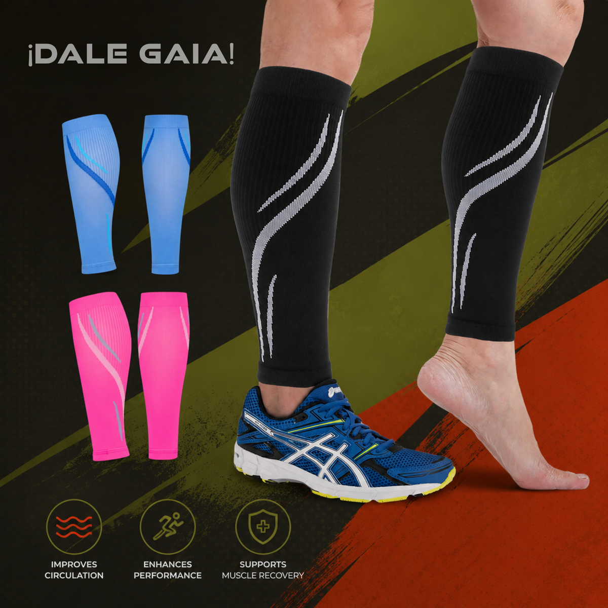 20-30 mmHg Calf Compression Sleeves for Running & Recovery