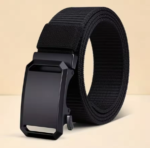 Military tactical belt with automatic buckle