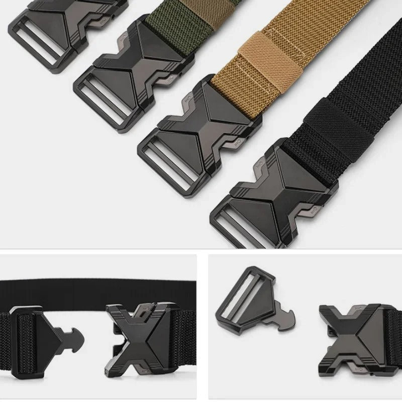 Men's 125cm Tactical Belt with Metal Buckle