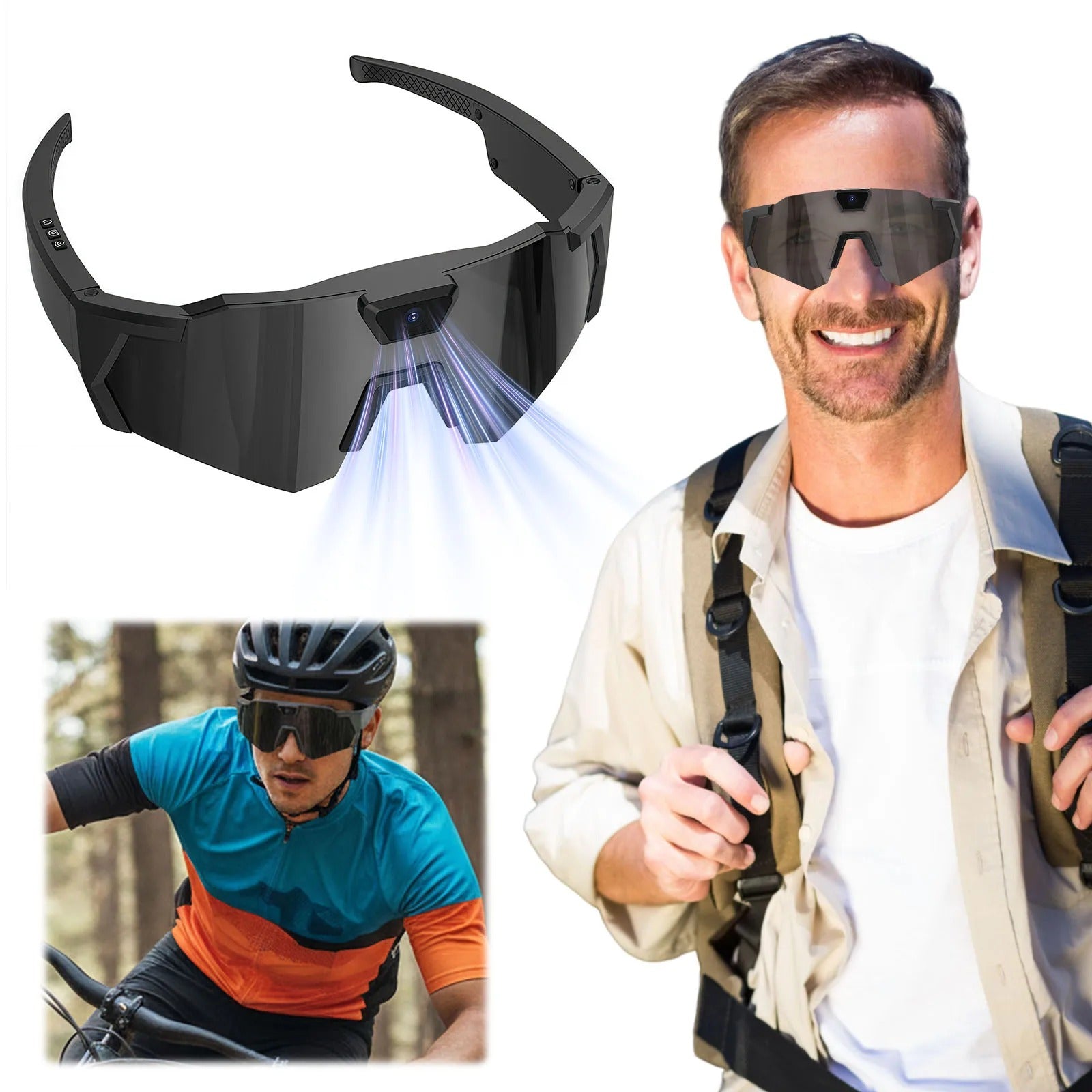 Gaia Vision X – POV Camera Glasses 1080P for Sports & Outdoor