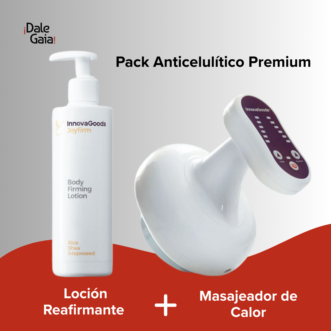 Pack Anticelulítico Premium – Loción Reafirmante + Masajeador de Calor