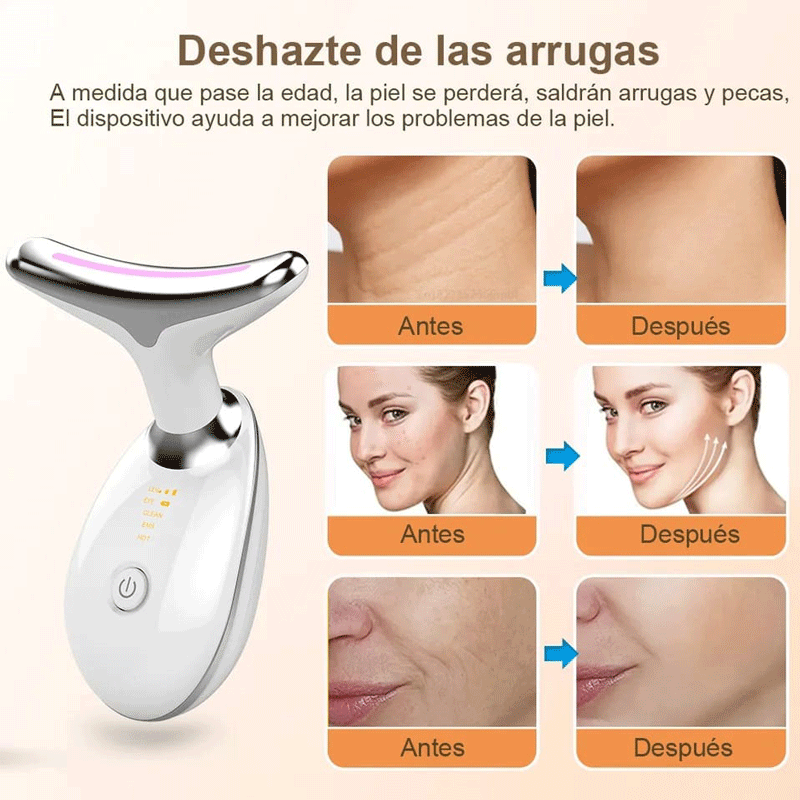 LUMI-SKIN - Masajeador antiarrugas facial con 7 luces