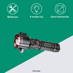 Super Powerful Emergency LED Flashlight with Power Bank & Glass Breaker