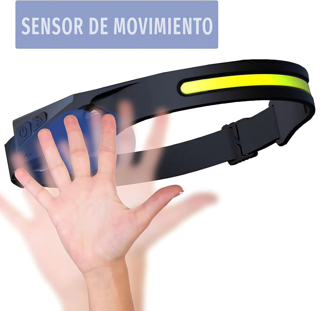 Linterna Frontal NightFlex Pro X3: 2 Luces Frontales LED com Sensor Inteligente para Trail Running y Aventuras al Aire Libre