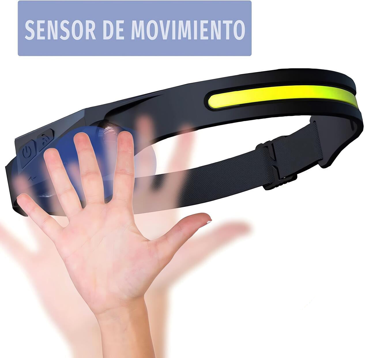 Linterna Frontal NightFlex Pro X3: 2 Luces Frontales LED com Sensor Inteligente para Trail Running y Aventuras al Aire Libre