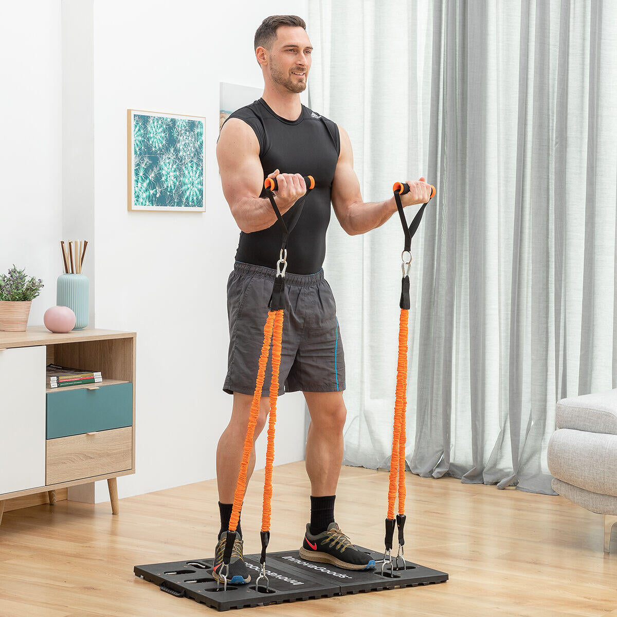 Portable Fitness Kit with Resistance Bands and Accessories