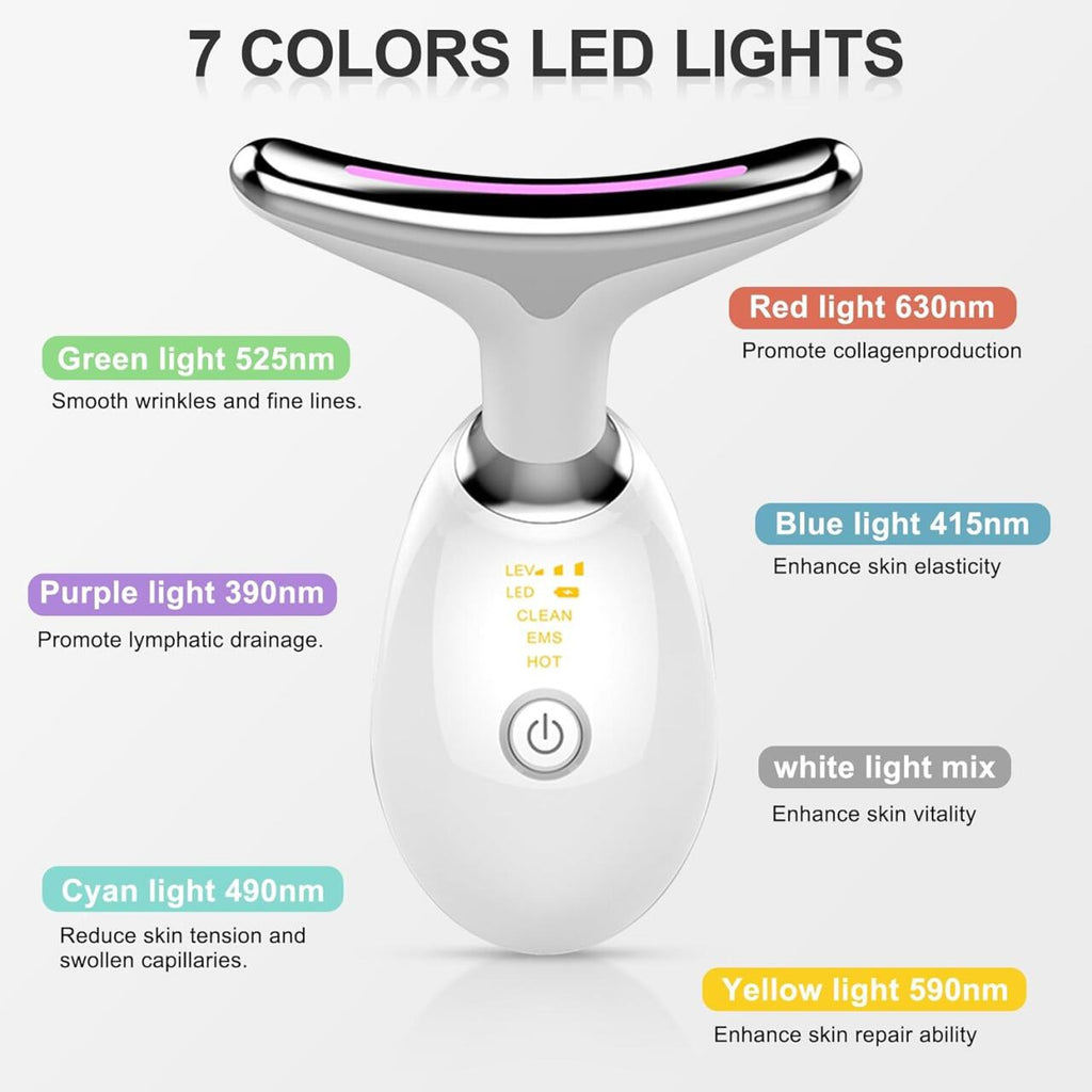 LUMI-SKIN - Masajeador antiarrugas facial con 7 luces